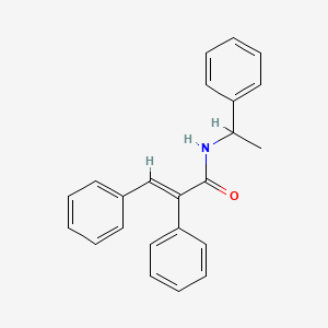 molecular formula C23H21NO B5439101 2,3-diphenyl-N-(1-phenylethyl)acrylamide 