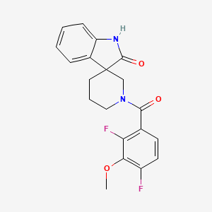 1'-(2,4-difluoro-3-methoxybenzoyl)spiro[indole-3,3'-piperidin]-2(1H)-one