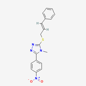 4-methyl-3-(4-nitrophenyl)-5-[(3-phenyl-2-propen-1-yl)thio]-4H-1,2,4-triazole