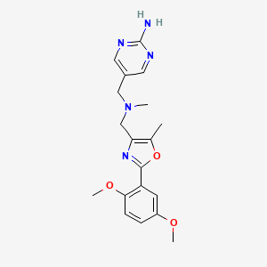 5-{[{[2-(2,5-dimethoxyphenyl)-5-methyl-1,3-oxazol-4-yl]methyl}(methyl)amino]methyl}pyrimidin-2-amine