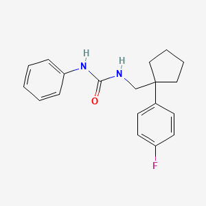 molecular formula C19H21FN2O B5439170 N-{[1-(4-fluorophenyl)cyclopentyl]methyl}-N'-phenylurea 