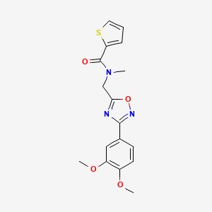 molecular formula C17H17N3O4S B5439174 N-{[3-(3,4-dimethoxyphenyl)-1,2,4-oxadiazol-5-yl]methyl}-N-methyl-2-thiophenecarboxamide 