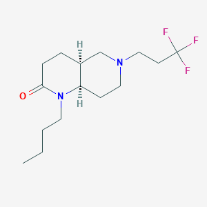 molecular formula C15H25F3N2O B5439182 (4aS*,8aR*)-1-butyl-6-(3,3,3-trifluoropropyl)octahydro-1,6-naphthyridin-2(1H)-one 