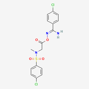 molecular formula C16H15Cl2N3O4S B5439186 4-chloro-N'-({[[(4-chlorophenyl)sulfonyl](methyl)amino]acetyl}oxy)benzenecarboximidamide 