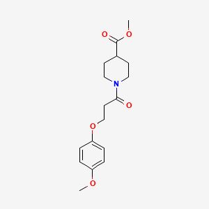 methyl 1-[3-(4-methoxyphenoxy)propanoyl]-4-piperidinecarboxylate