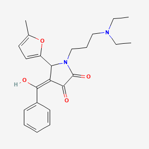 molecular formula C23H28N2O4 B5439210 4-benzoyl-1-[3-(diethylamino)propyl]-3-hydroxy-5-(5-methyl-2-furyl)-1,5-dihydro-2H-pyrrol-2-one 