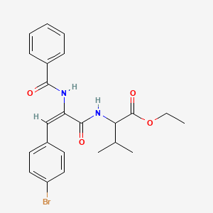 molecular formula C23H25BrN2O4 B5439211 ethyl N-[2-(benzoylamino)-3-(4-bromophenyl)acryloyl]valinate 