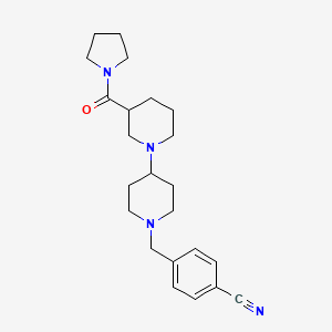 molecular formula C23H32N4O B5439224 4-{[3-(pyrrolidin-1-ylcarbonyl)-1,4'-bipiperidin-1'-yl]methyl}benzonitrile 