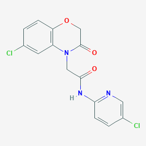 2-(6-chloro-3-oxo-2,3-dihydro-4H-1,4-benzoxazin-4-yl)-N-(5-chloro-2-pyridinyl)acetamide