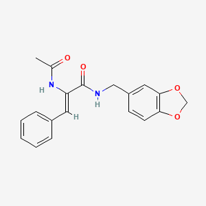 molecular formula C19H18N2O4 B5439279 2-(acetylamino)-N-(1,3-benzodioxol-5-ylmethyl)-3-phenylacrylamide 