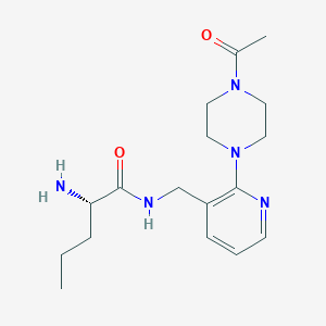 N~1~-{[2-(4-acetylpiperazin-1-yl)pyridin-3-yl]methyl}-L-norvalinamide