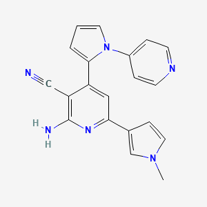 2-amino-6-(1-methyl-1H-pyrrol-3-yl)-4-(1-pyridin-4-yl-1H-pyrrol-2-yl)nicotinonitrile