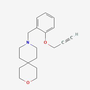 molecular formula C19H25NO2 B5439315 9-[2-(prop-2-yn-1-yloxy)benzyl]-3-oxa-9-azaspiro[5.5]undecane 