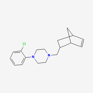 molecular formula C18H23ClN2 B5439317 1-(bicyclo[2.2.1]hept-5-en-2-ylmethyl)-4-(2-chlorophenyl)piperazine 