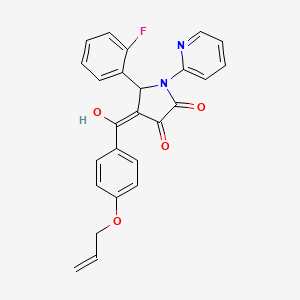 4-[4-(allyloxy)benzoyl]-5-(2-fluorophenyl)-3-hydroxy-1-(2-pyridinyl)-1,5-dihydro-2H-pyrrol-2-one