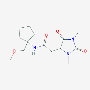 2-(1,3-dimethyl-2,5-dioxoimidazolidin-4-yl)-N-[1-(methoxymethyl)cyclopentyl]acetamide