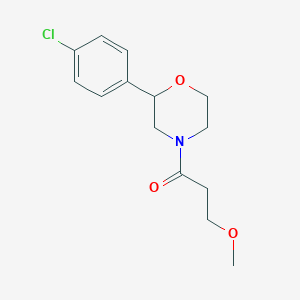 2-(4-chlorophenyl)-4-(3-methoxypropanoyl)morpholine