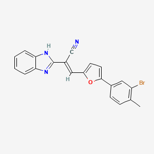 molecular formula C21H14BrN3O B5439353 2-(1H-benzimidazol-2-yl)-3-[5-(3-bromo-4-methylphenyl)-2-furyl]acrylonitrile 