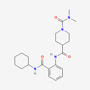 N~4~-{2-[(cyclohexylamino)carbonyl]phenyl}-N~1~,N~1~-dimethyl-1,4-piperidinedicarboxamide