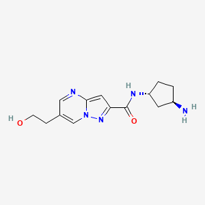 N-[rel-(1R,3R)-3-aminocyclopentyl]-6-(2-hydroxyethyl)pyrazolo[1,5-a]pyrimidine-2-carboxamide hydrochloride