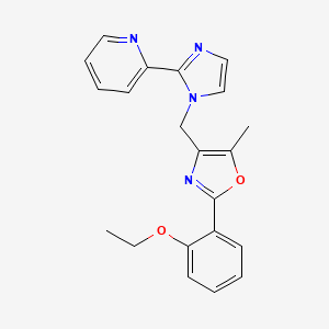 2-(1-{[2-(2-ethoxyphenyl)-5-methyl-1,3-oxazol-4-yl]methyl}-1H-imidazol-2-yl)pyridine