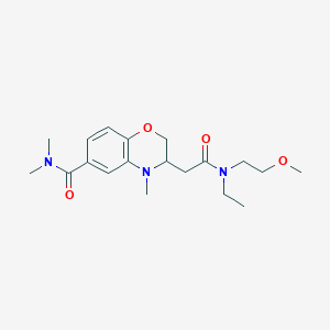 3-{2-[ethyl(2-methoxyethyl)amino]-2-oxoethyl}-N,N,4-trimethyl-3,4-dihydro-2H-1,4-benzoxazine-6-carboxamide