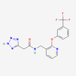 molecular formula C16H13F3N6O2 B5439435 2-(1H-tetrazol-5-yl)-N-({2-[3-(trifluoromethyl)phenoxy]pyridin-3-yl}methyl)acetamide 