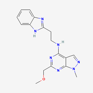 N-[2-(1H-benzimidazol-2-yl)ethyl]-6-(methoxymethyl)-1-methyl-1H-pyrazolo[3,4-d]pyrimidin-4-amine