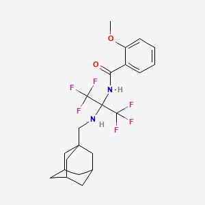 N-[1-[(1-adamantylmethyl)amino]-2,2,2-trifluoro-1-(trifluoromethyl)ethyl]-2-methoxybenzamide