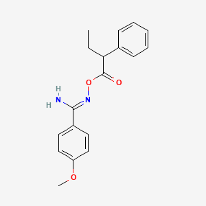 4-methoxy-N'-[(2-phenylbutanoyl)oxy]benzenecarboximidamide