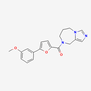 molecular formula C19H19N3O3 B5439499 8-[5-(3-methoxyphenyl)-2-furoyl]-6,7,8,9-tetrahydro-5H-imidazo[1,5-a][1,4]diazepine 