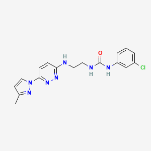 N-(3-chlorophenyl)-N'-(2-{[6-(3-methyl-1H-pyrazol-1-yl)-3-pyridazinyl]amino}ethyl)urea