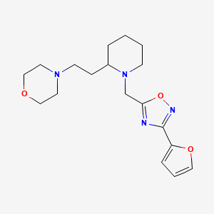 4-[2-(1-{[3-(2-furyl)-1,2,4-oxadiazol-5-yl]methyl}-2-piperidinyl)ethyl]morpholine