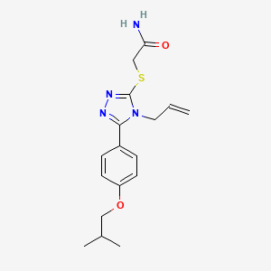 molecular formula C17H22N4O2S B5439585 2-{[4-allyl-5-(4-isobutoxyphenyl)-4H-1,2,4-triazol-3-yl]thio}acetamide 