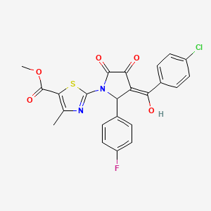 methyl 2-[3-(4-chlorobenzoyl)-2-(4-fluorophenyl)-4-hydroxy-5-oxo-2,5-dihydro-1H-pyrrol-1-yl]-4-methyl-1,3-thiazole-5-carboxylate