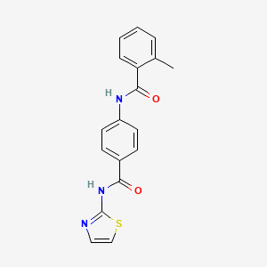 2-methyl-N-{4-[(1,3-thiazol-2-ylamino)carbonyl]phenyl}benzamide