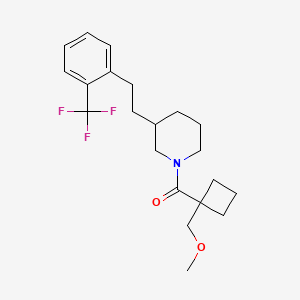 1-{[1-(methoxymethyl)cyclobutyl]carbonyl}-3-{2-[2-(trifluoromethyl)phenyl]ethyl}piperidine