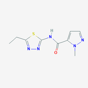 molecular formula C9H11N5OS B5439658 N-(5-ethyl-1,3,4-thiadiazol-2-yl)-1-methyl-1H-pyrazole-5-carboxamide 