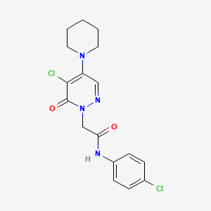 2-[5-chloro-6-oxo-4-(1-piperidinyl)-1(6H)-pyridazinyl]-N-(4-chlorophenyl)acetamide