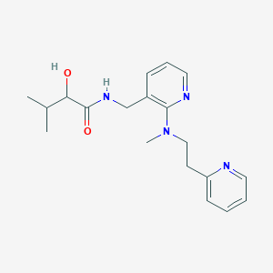 molecular formula C19H26N4O2 B5439674 2-hydroxy-3-methyl-N-({2-[methyl(2-pyridin-2-ylethyl)amino]pyridin-3-yl}methyl)butanamide 