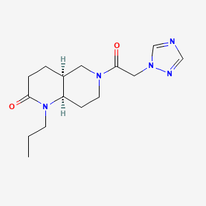 molecular formula C15H23N5O2 B5439701 (4aS*,8aR*)-1-propyl-6-(1H-1,2,4-triazol-1-ylacetyl)octahydro-1,6-naphthyridin-2(1H)-one 