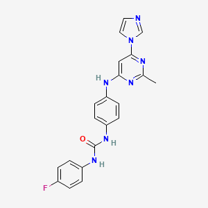 N-(4-fluorophenyl)-N'-(4-{[6-(1H-imidazol-1-yl)-2-methyl-4-pyrimidinyl]amino}phenyl)urea