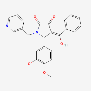 molecular formula C25H22N2O5 B5439719 4-benzoyl-5-(3,4-dimethoxyphenyl)-3-hydroxy-1-(3-pyridinylmethyl)-1,5-dihydro-2H-pyrrol-2-one 