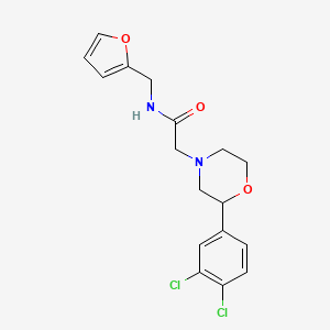 molecular formula C17H18Cl2N2O3 B5439732 2-[2-(3,4-dichlorophenyl)morpholin-4-yl]-N-(2-furylmethyl)acetamide 