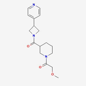 molecular formula C17H23N3O3 B5439761 4-(1-{[1-(methoxyacetyl)-3-piperidinyl]carbonyl}-3-azetidinyl)pyridine 