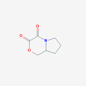 B054398 Tetrahydro-1H-pyrrolo[2,1-c][1,4]oxazine-3,4-dione CAS No. 113961-74-3