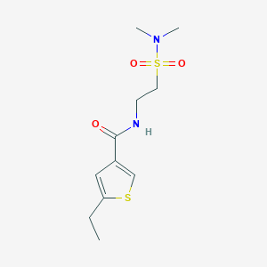 molecular formula C11H18N2O3S2 B5439815 N-{2-[(dimethylamino)sulfonyl]ethyl}-5-ethylthiophene-3-carboxamide 