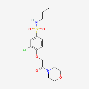molecular formula C15H21ClN2O5S B5439821 3-chloro-4-[2-(4-morpholinyl)-2-oxoethoxy]-N-propylbenzenesulfonamide 
