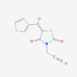 molecular formula C11H7NO2S2 B5439847 3-(2-propyn-1-yl)-5-(3-thienylmethylene)-1,3-thiazolidine-2,4-dione 