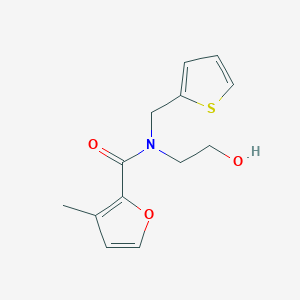 molecular formula C13H15NO3S B5439850 N-(2-hydroxyethyl)-3-methyl-N-(2-thienylmethyl)-2-furamide 